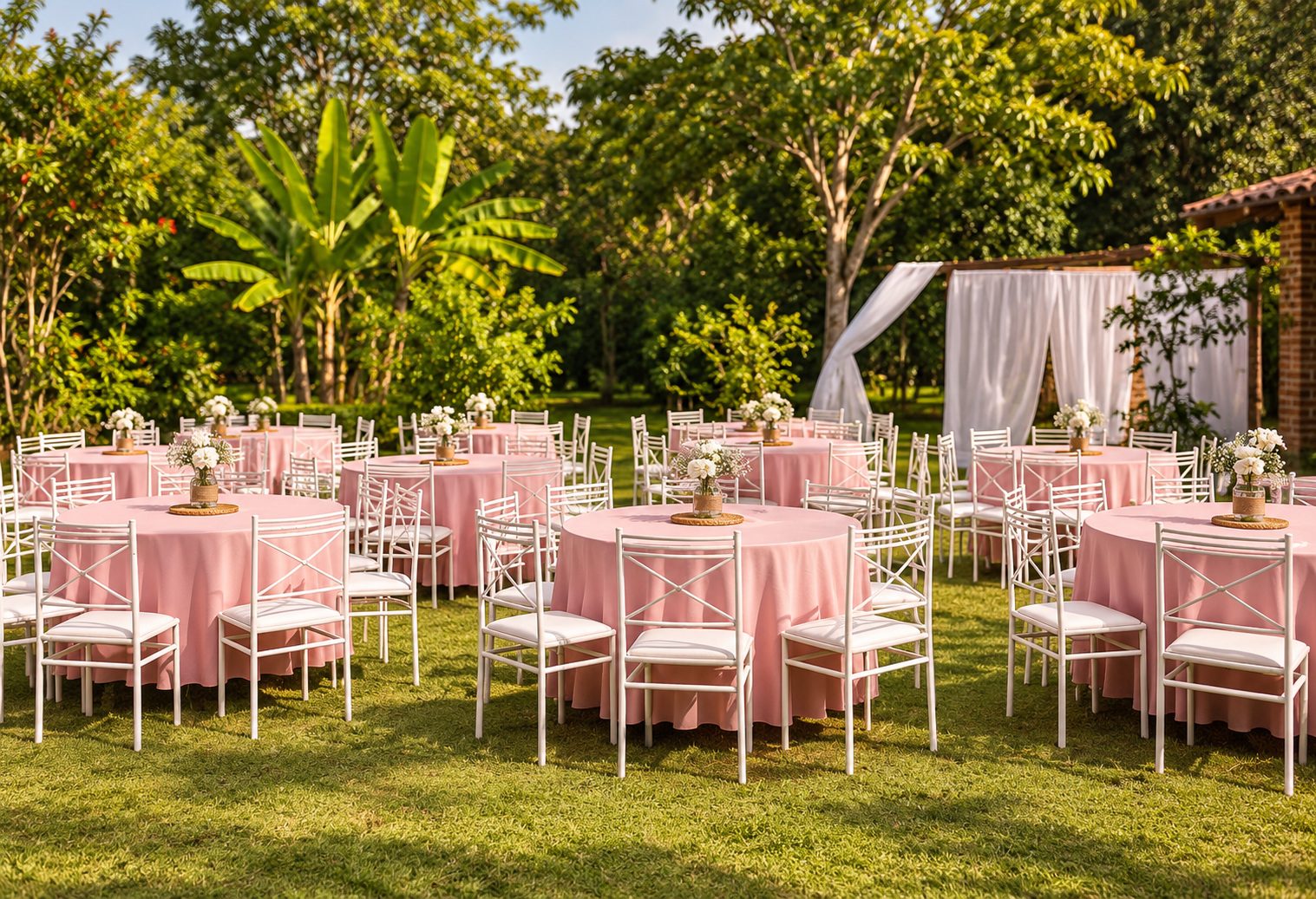 Evento de jardim montado pela Grand Eventos